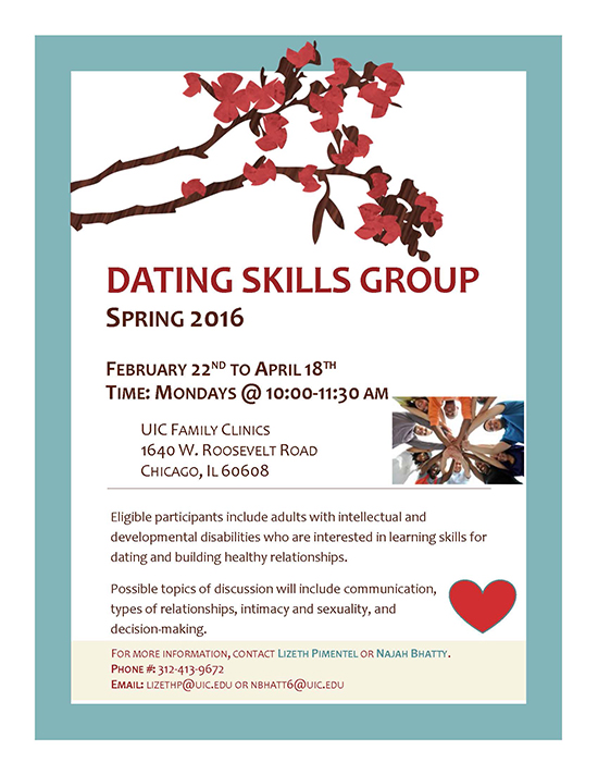 UIC Dating Skills Group Flyer - Spring 2016
