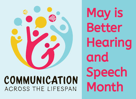 Better Hearing and Speech Month logo