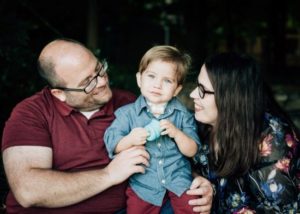 DSCC participant Jakob Kojro-Badziak and his parents, Jennifer and Jason