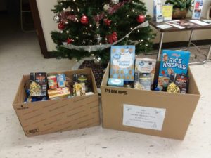 DSCC's Marion Regional Office collected two large boxes of food for Herrin House of Hope. 