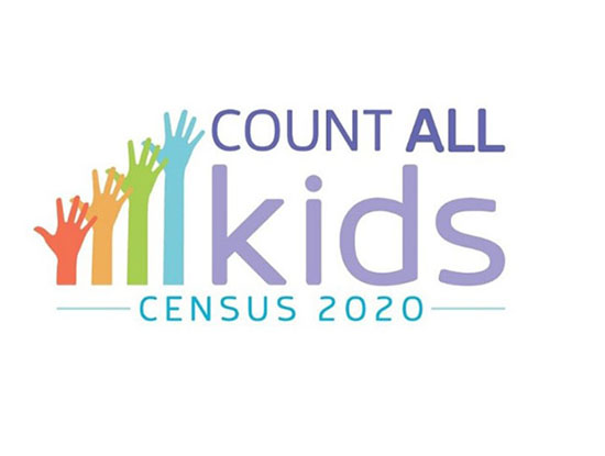 Census 2020 logo and the text, "Count All Kids"