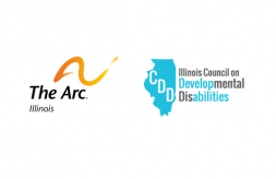 Logos for The Arc of Illinois and the Illinois Council on Developmental Disabilities