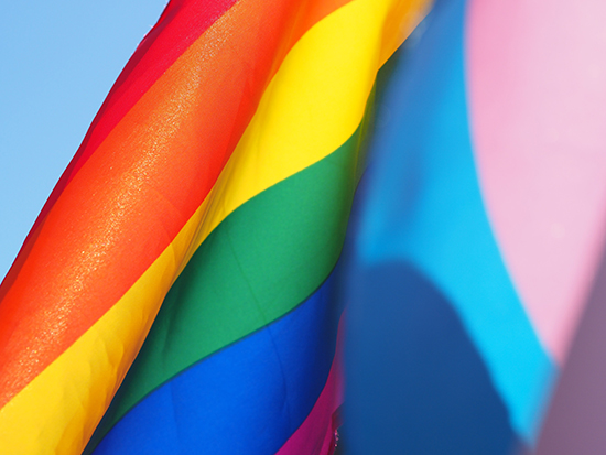 pride flag closeup