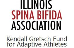 Illinois Spina Bifida Association logo with the text, "Kendall Gretsch Fund for Adaptive Athletes"