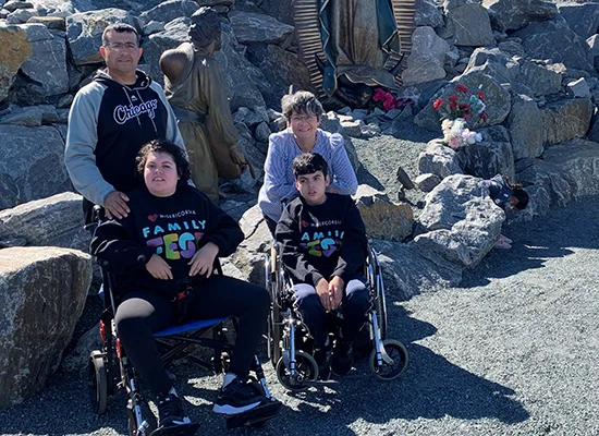 Daniel and Diana Barraza pose with their parents, Anita and Jose, during a recent outdoor adventure