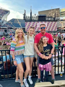 The Brown family at the Taylor Swift Concert.