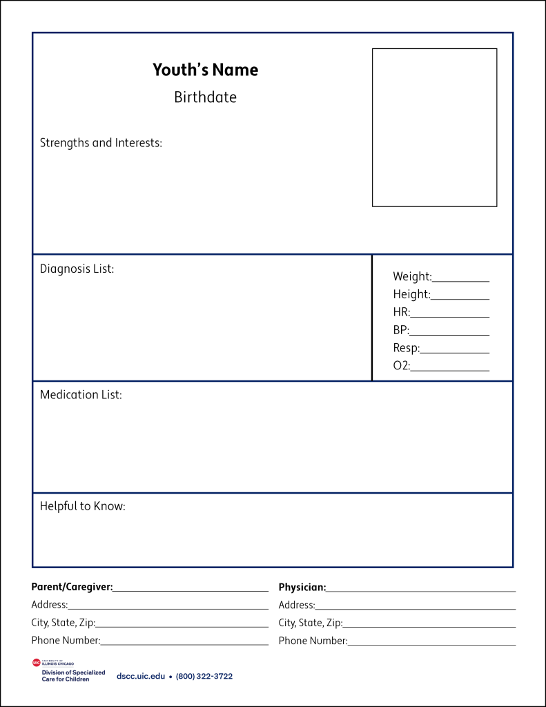 All About Me Page Standard Blue Design
